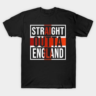 Straight Outta England - Gift for England With Roots From English T-Shirt